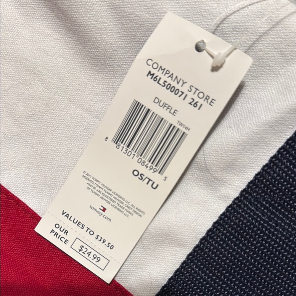 Tommy Hilfiger Men's Red and Tan Duffel Bag - Picture 2 of 6